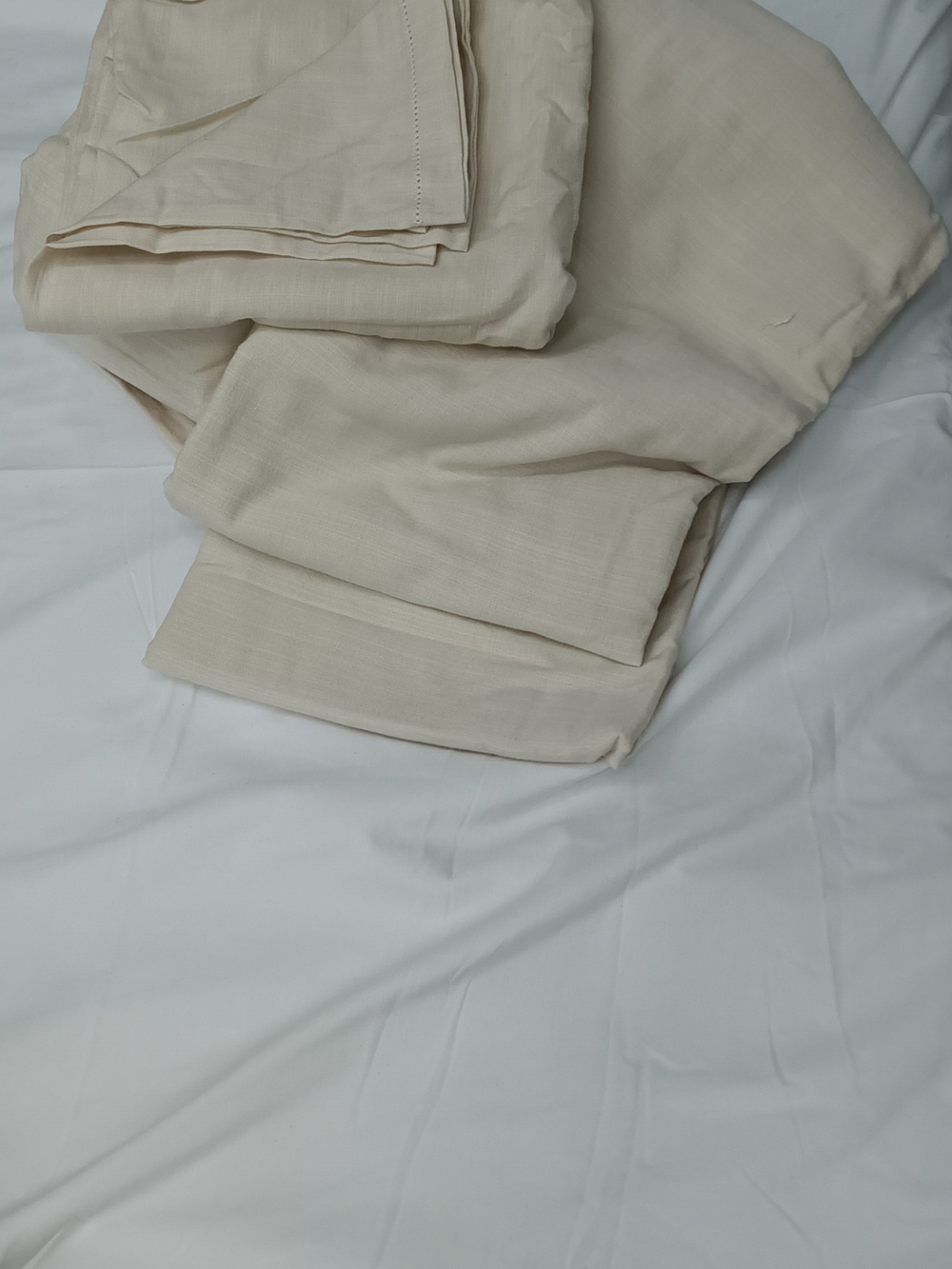 Soft Cream Home Bedding Sheet Set - Neutral Cotton Blend